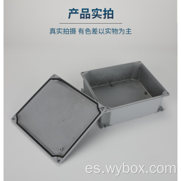 Caja de carcasa de aluminio fundido a presión de alta resistencia con soporte de montaje en pared, empalme de aluminio eléctrico a prueba de agua electrónico IP67 hou